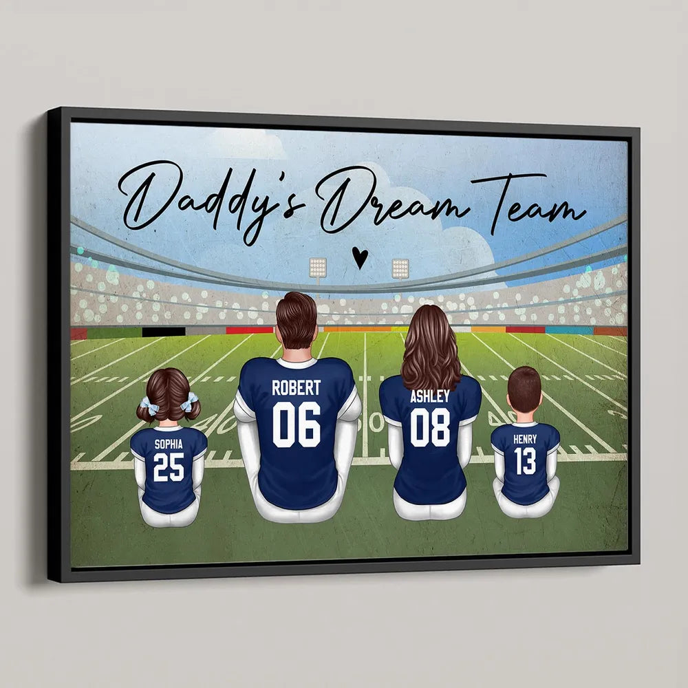 Grandpa Father's Day Gift-personalised FOOTBALL Team Print-custom