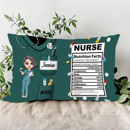 Personalized Nurse Nutrition Facts Cup, Wallet Card, Pillow,Plaque - Perfect Gift for Healthcare Heroes