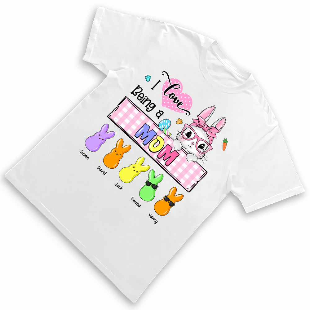 Personalized "I Love Being A Grandma" Easter Bunny Design T-Shirt - Hoodie - Sweatshirt | Adorable Gift for Grandma, Mom, Nana | Perfect for Easter, Spring Celebrations & Family Gatherings