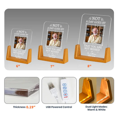 Custom LED Light Frame With Soft Glow, Not A Day Goes By Memorial Creative Gift for Family