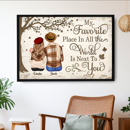 Personalized Couples Poster – Custom Name Romantic Canvas Print