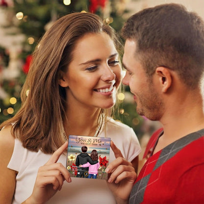 You & Me We Got This Acrylic Music Magnet – Custom Couple Hugging with Roses, Romantic Keepsake for Fridge or Car and a Beautiful, Unique Gift Idea