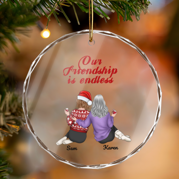 Besties Forever - Our Friendship Is Endless - Ornament, Beauty Tools, Jewelry, Cup - Christmas Gift