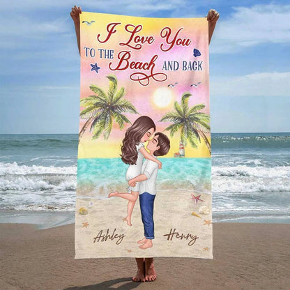 My Missing Piece - Personalized Beach Towel, Wooden Or Acrylic Or LED Plaque, Poster Or Canvas,Wooden Or Acrylic Keychain -  Engraved Design for Him/Her