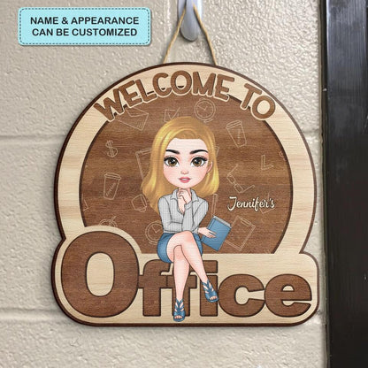 Personalized Wooden Teacher Sign - Custom Office Decor Gift