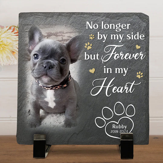 Personalized Dog Memorial Square Stone, Custom Missing You Quote, Unique Sympathy Gift for Pet Owners