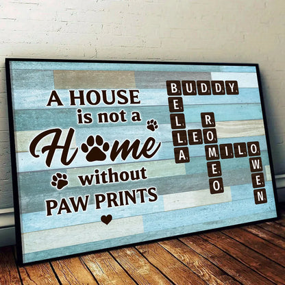Custom Pet Poster with Dog Names - Personalized Canvas for Pet Lovers