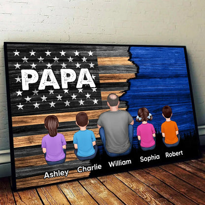 To Dad with Love – Custom Poster with Kids’ Names – Thoughtful Father’s Day Gift from the Family