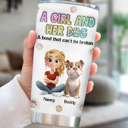 Personalized Insulated Travel Tumbler for Dog Moms & Lovers