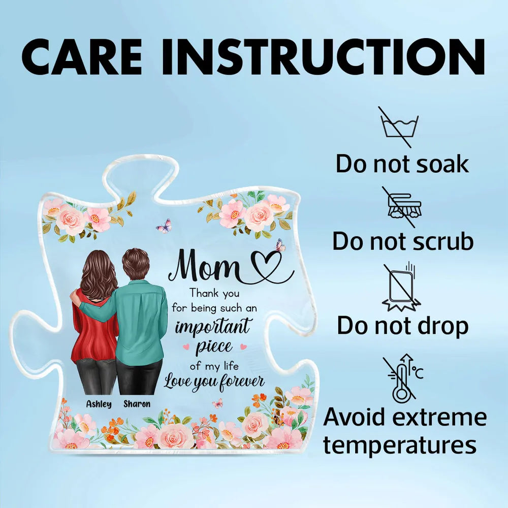 Mother's Day Acrylic Block Gift – Personalized Design for Mom