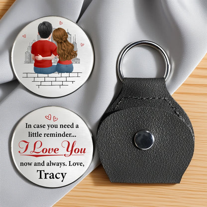 Personalized Pocket Hug Token with Couple Hugging Illustration, Unique Romantic Gift for Him or Her, A Little Reminder to Carry
