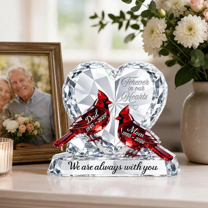 Forever in Our Hearts Shaped Acrylic Block Plaque, Personalized Creative Sympathy Gift for a Friend