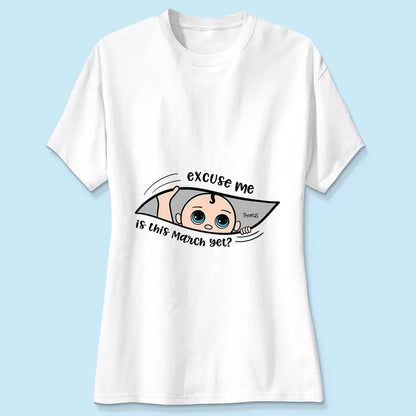 Funny Pregnancy T-Shirt – Customizable “Baby Is Coming” Women’s Tee, Hoodie & Sweatshirt, Perfect Gift for Moms-to-Be