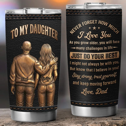 Personalized Insulated Travel Tumbler For Daughter, Unique Creative Gift From Dad