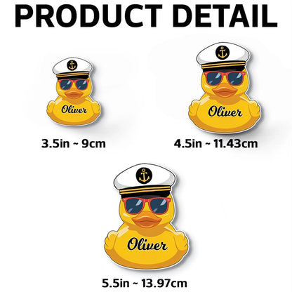 Personalized Acrylic Magnet Captain Duck Cruise Door or Fridge Decor Cute Nautical Gift for Couple Family Friends
