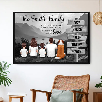Personalized Family Camping Canvas – Lakeside Sunset, Funny Quote & Name Sign, Gift for Parents