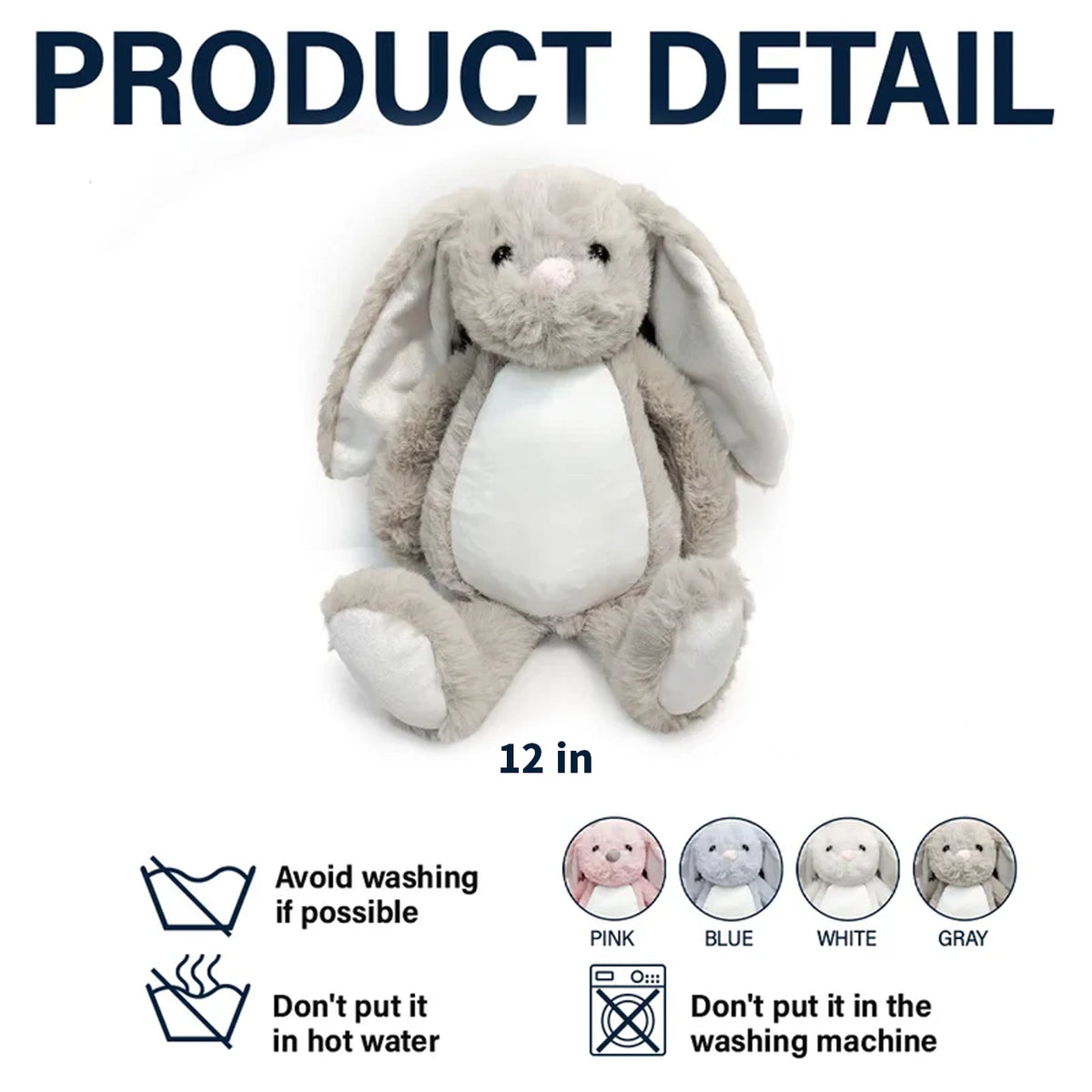 Personalized Plush Bunny for Granddaughter, Grandma 'I Filled It With My Wishes' Keepsake Gift, Sweet & Comforting