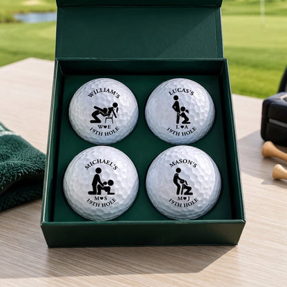 19th Hole Personalized Golf Ball with Playful Adult Humor, Creative Golf Gift for Him and Couples