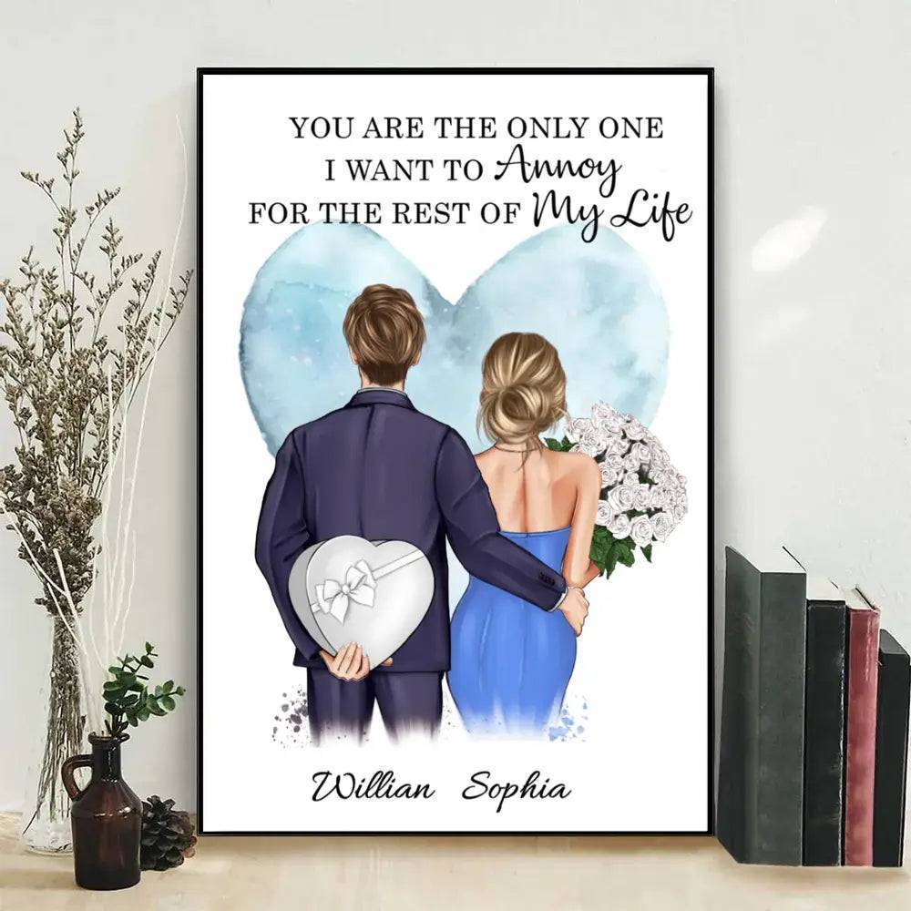 "Hearts in Harmony" - 'Always Better Together' Personalized Couple Poster/Canvas - A Sentimental Anniversary Gift