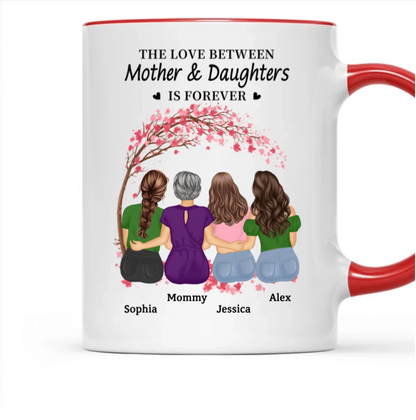The Love Between Mother & Daughters Is Forever - Personalized Poster Gift for Mom, Custom Gift for Mother and Daughters