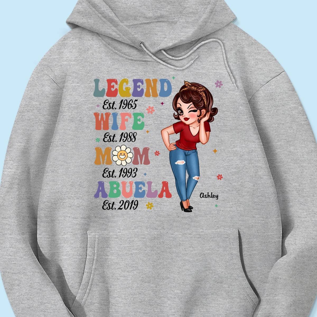Vintage Legend Wife Mom Grandma Personalized Shirt/Hoodie/Sweatshirt