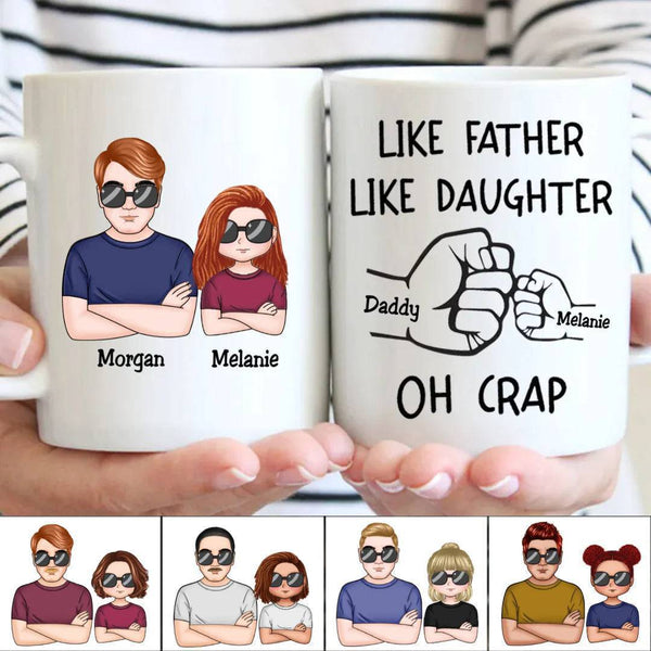 Dad & Daughter Bond - Custom ‘Fist Bump’ Mug - Celebrating Fatherly Love - For Father's Day