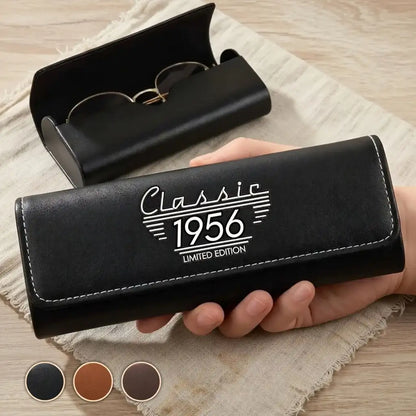Classic Edition Leather Eyeglass Case for Dad, Custom Nostalgic Keepsake and Creative Gift