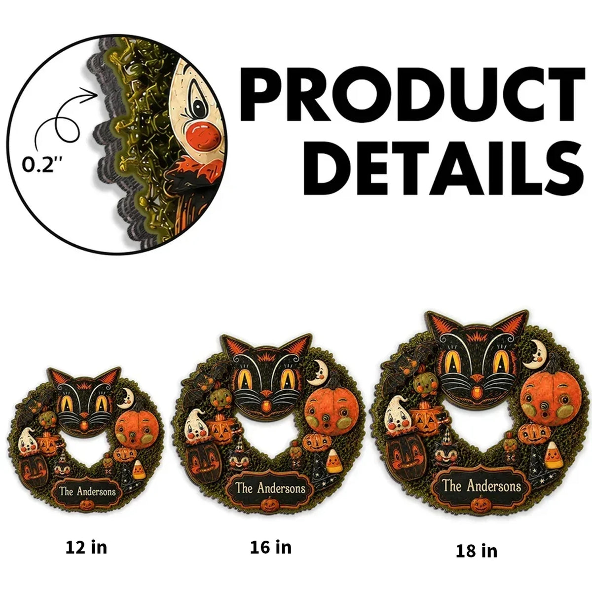 Personalized Wooden Sign, Whimsical Black Cat Halloween Keepsake, Creative Gift for Cat Lovers