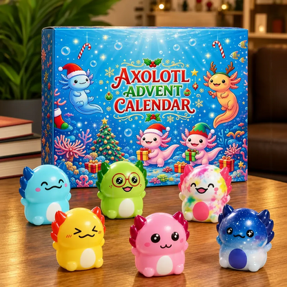 Axolotl Squishy Advent Calendar, Personalized Colorful Undersea Countdown, Creative Gift for Kids