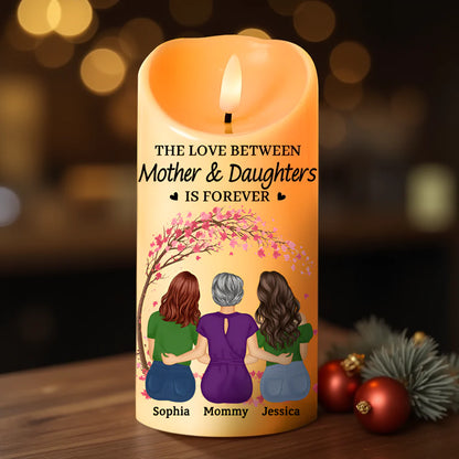 The Love Between Mother & Daughters Is Forever - Personalized Poster Gift for Mom, Custom Gift for Mother and Daughters