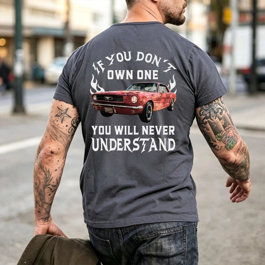 Car Owner Quote Classic Tee with Custom Photo & Color, Creative Gift for Him, Walking Street Casual Look