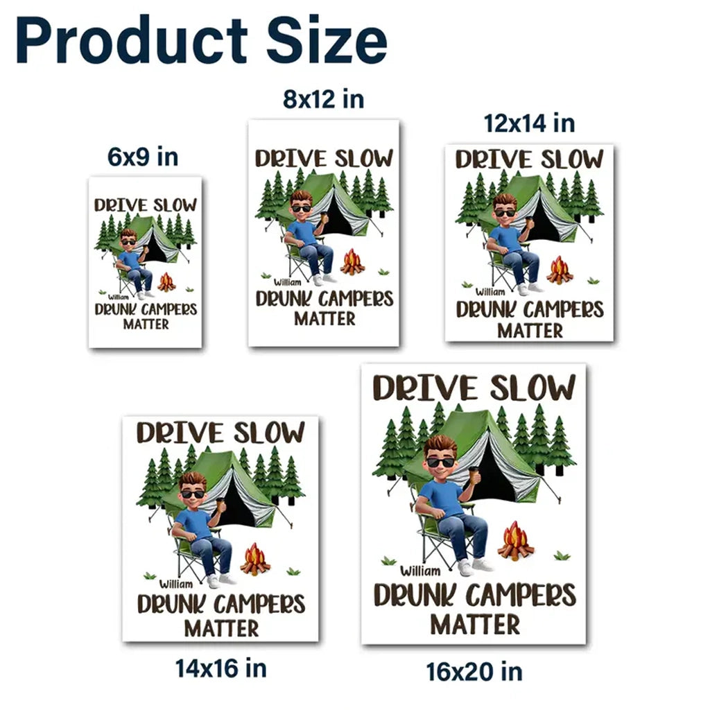 Making Memories One Campsite At A Time Sticker Decal, Personalized Campfire RV Couple Scene, Creative Gift