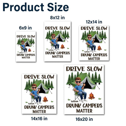 Making Memories One Campsite At A Time Sticker Decal, Personalized Campfire RV Couple Scene, Creative Gift