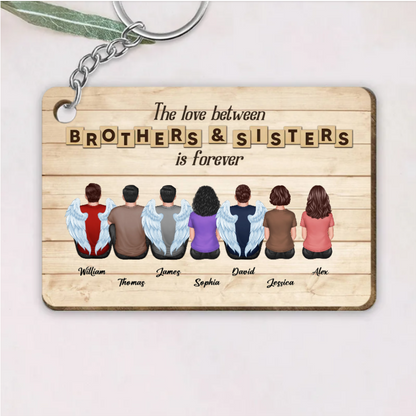 Personalized Brothers & Sisters Forever Cup, Keychian, Ornament, Poster or Canvas, Plaque, Wallet Card - Perfect Gift for Siblings, Memorial Keepsake