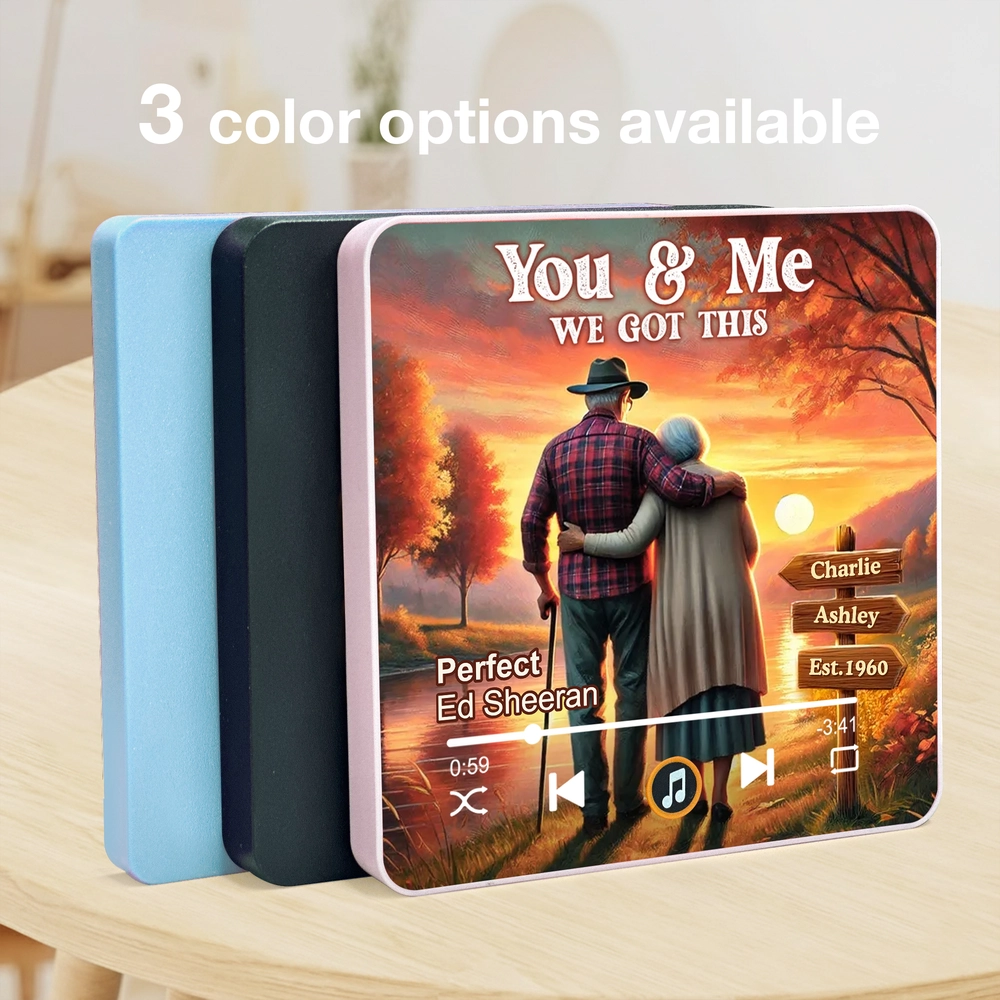 You & Me We Got This Acrylic Music Magnet Custom Song Style Fridge Decoration Warm Sunset Keepsake Gift for Couples
