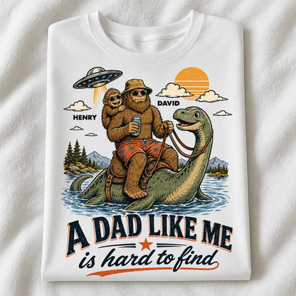 Personalized Bigfoot Classic Tee, A Dad Like Me Retro Lake Monster Shirt, Unique Gift for Dad