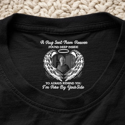 Personalized Classic Tee With Hidden Memorial Message, Angel Wings Unique Gift for Family