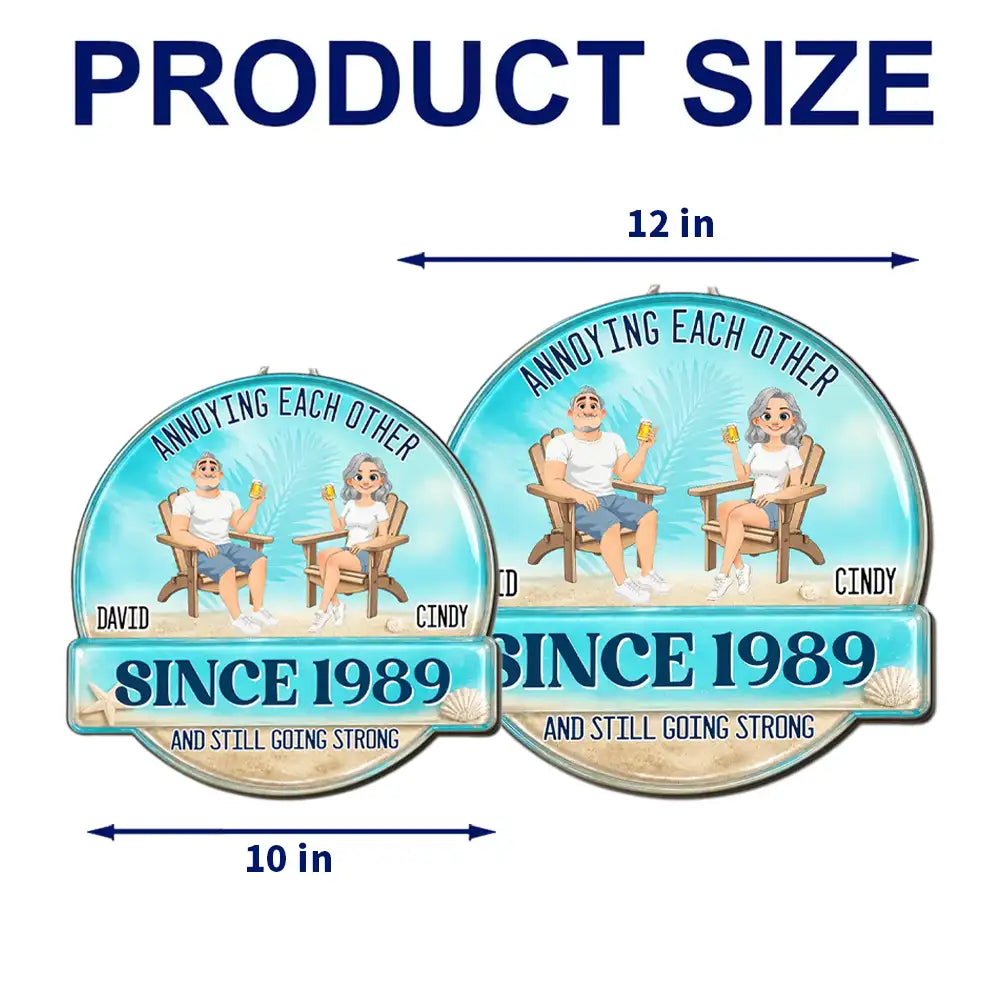 Personalized Wooden Sign, Annoying Each Other Beach Couple Design, Unique Gift for Couples