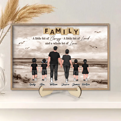 Family Walking Back View Personalized Poster or Canvas or Plaque or Keychain or Ornament - Custom Gift for Family Memories