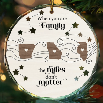 Long Distance Family Friends Siblings Sisters Besties Personalized 2-Layered Wooden Ornament or Plaque or Poster or Keychain Togetherness Christmas Gift