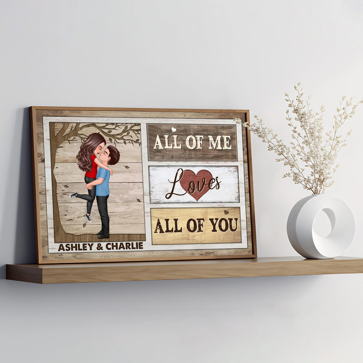 Custom Couple Poster All Of Me Loves All Of You Modern Romantic Wall Art Unique Gift For Anniversary Birthday Or Christmas