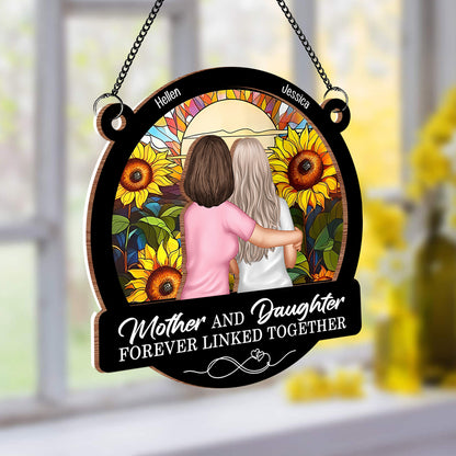 ‘Forever Linked Together’ Mother-Daughter Sunflower Ornament - Perfect Keepsake for Mom