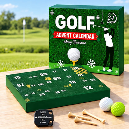 Golf Swing Advent Calendar, Merry Christmas Golf Course Design, Creative Gift for Dad and Golf Fans