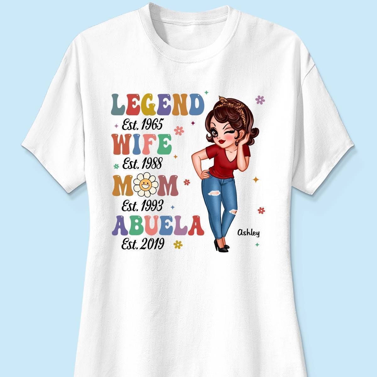 Vintage Legend Wife Mom Grandma Personalized Shirt/Hoodie/Sweatshirt