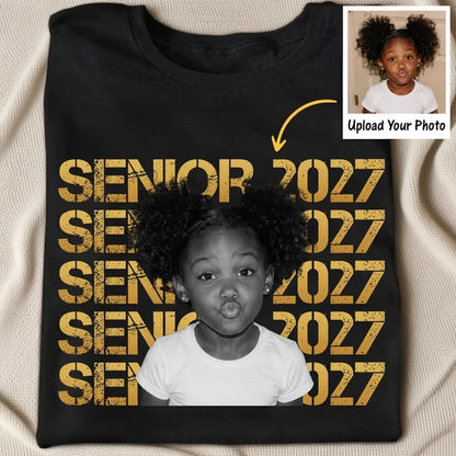 Personalized Photo Classic Tee, Bold Senior Design for Graduation, Unique Gift for a Graduate