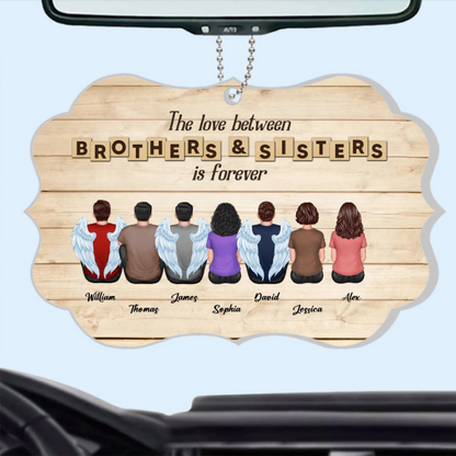 Personalized Brothers & Sisters Forever Cup, Keychian, Ornament, Poster or Canvas, Plaque, Wallet Card - Perfect Gift for Siblings, Memorial Keepsake