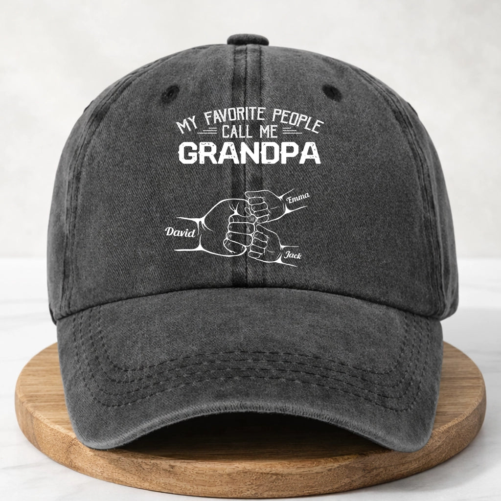 Custom Dad Grandpa Papa Design with Children’s Names, Choose Hat, T-Shirt or Mug, Personalized Father’s Day Gift