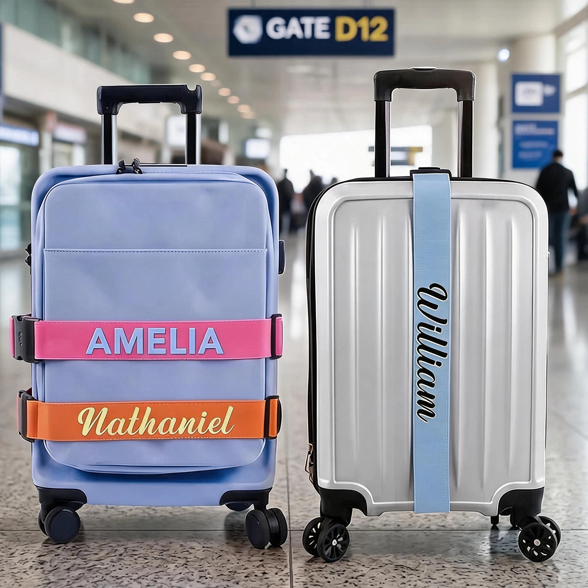 Personalized Standard Buckle Luggage Strap, Colorful Airport Travel Accessory, Unique Gift for Travelers