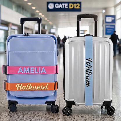 Personalized Standard Buckle Luggage Strap, Colorful Airport Travel Accessory, Unique Gift for Travelers
