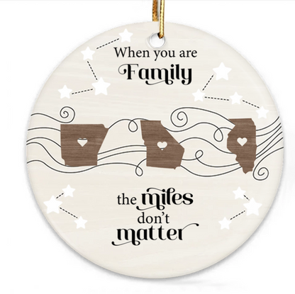 Long Distance Family Friends Siblings Sisters Besties Personalized 2-Layered Wooden Ornament or Plaque or Poster or Keychain Togetherness Christmas Gift